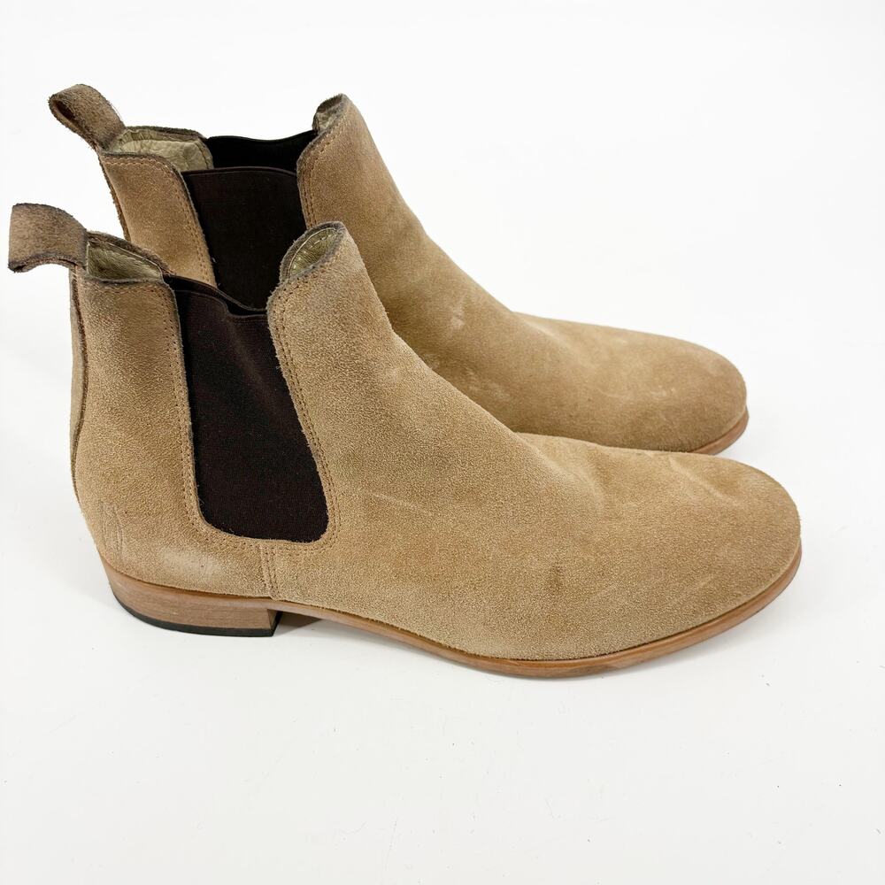 Shoe‎ the Bear Men’s Brown Tan Suede Chelsea Pull on Boots Size 41/8